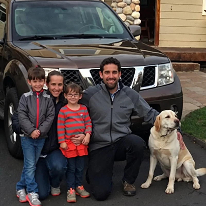 The Martinez Family with their approved Nissan SUV